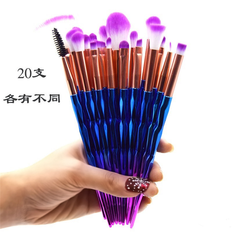 20Pcs Makeup Brush Kit Soft Synthetic Natural Makeup Applicator Brush for Women Eyeshadow Facial Make Up Brush With Holder