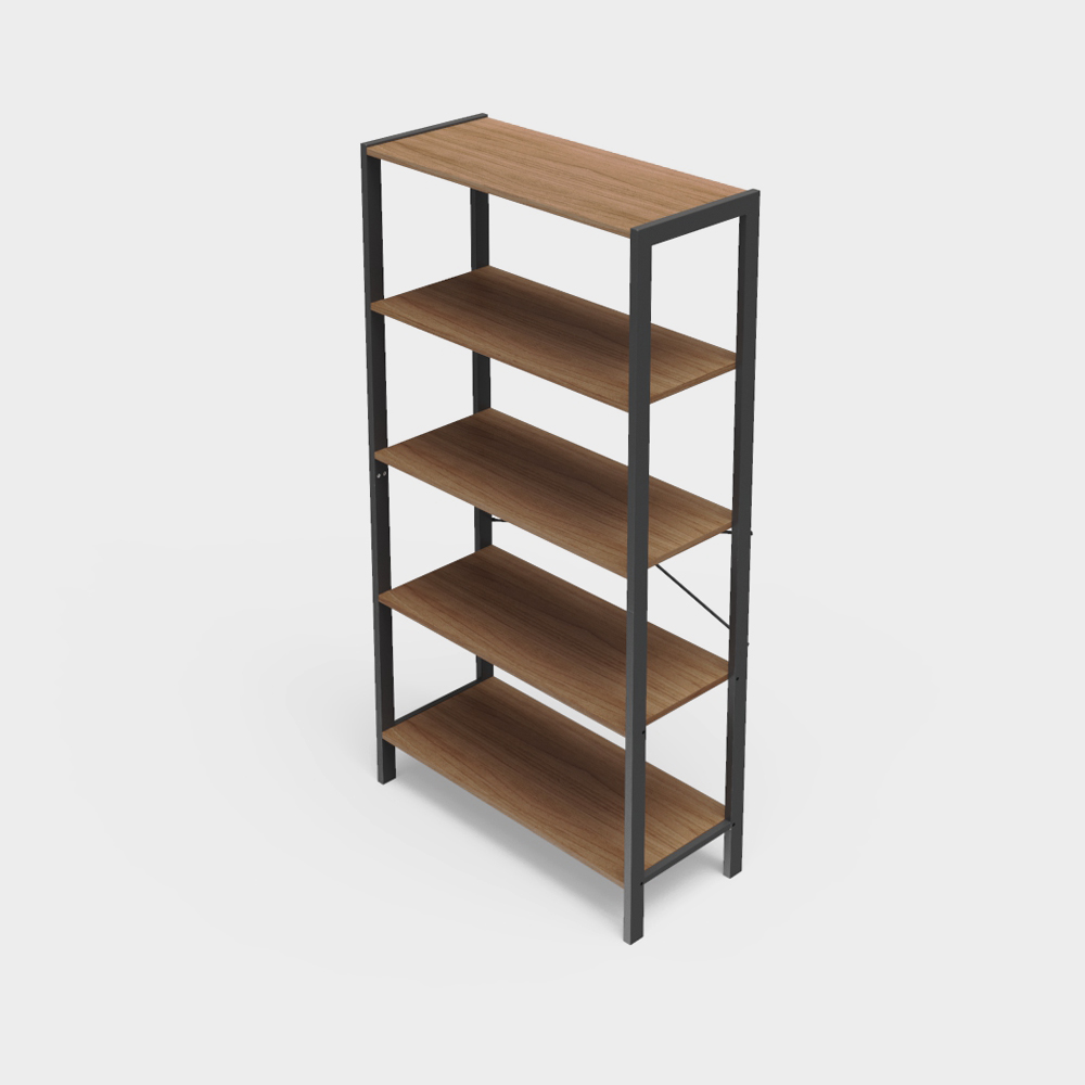 Buy online metal bookshelf against the wall