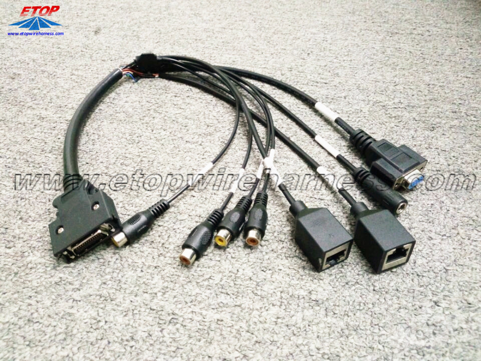 Conxuntos de cables de audio moldeados