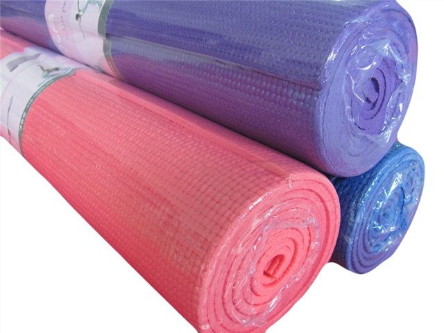 Estera de yoga de pvc liso