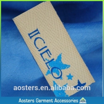 Cheap wholesale custom cotton woven printed labels for clothings