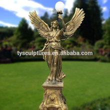 Cheap and fine large resin fiberglass angel statue lamp