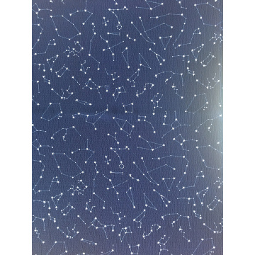 Stars Design Polyester Bubble Crepe Printing Fabric