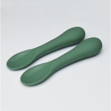 Partihandel 2st Pack Soft Tip Silicone Training Spoons