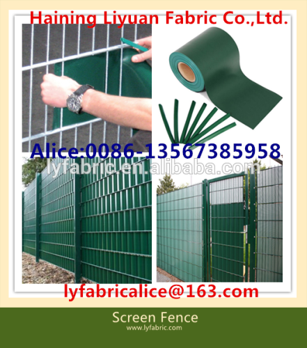 pvc strip tarpaulin & PVC clips used for privacy screen fence