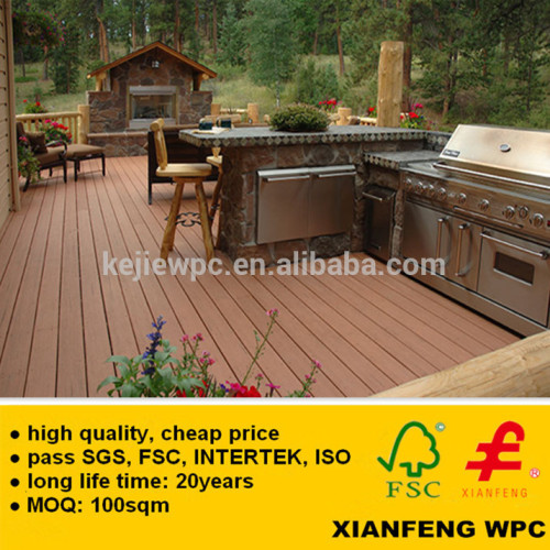 New Products WPC Decking Waterproof Wood Plastic Composite Boards Fireproof Cheapest WPC Decking