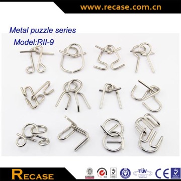 Metal wire puzzle metal puzzle set entertaining trick brain teaser                        
                                                Quality Choice
