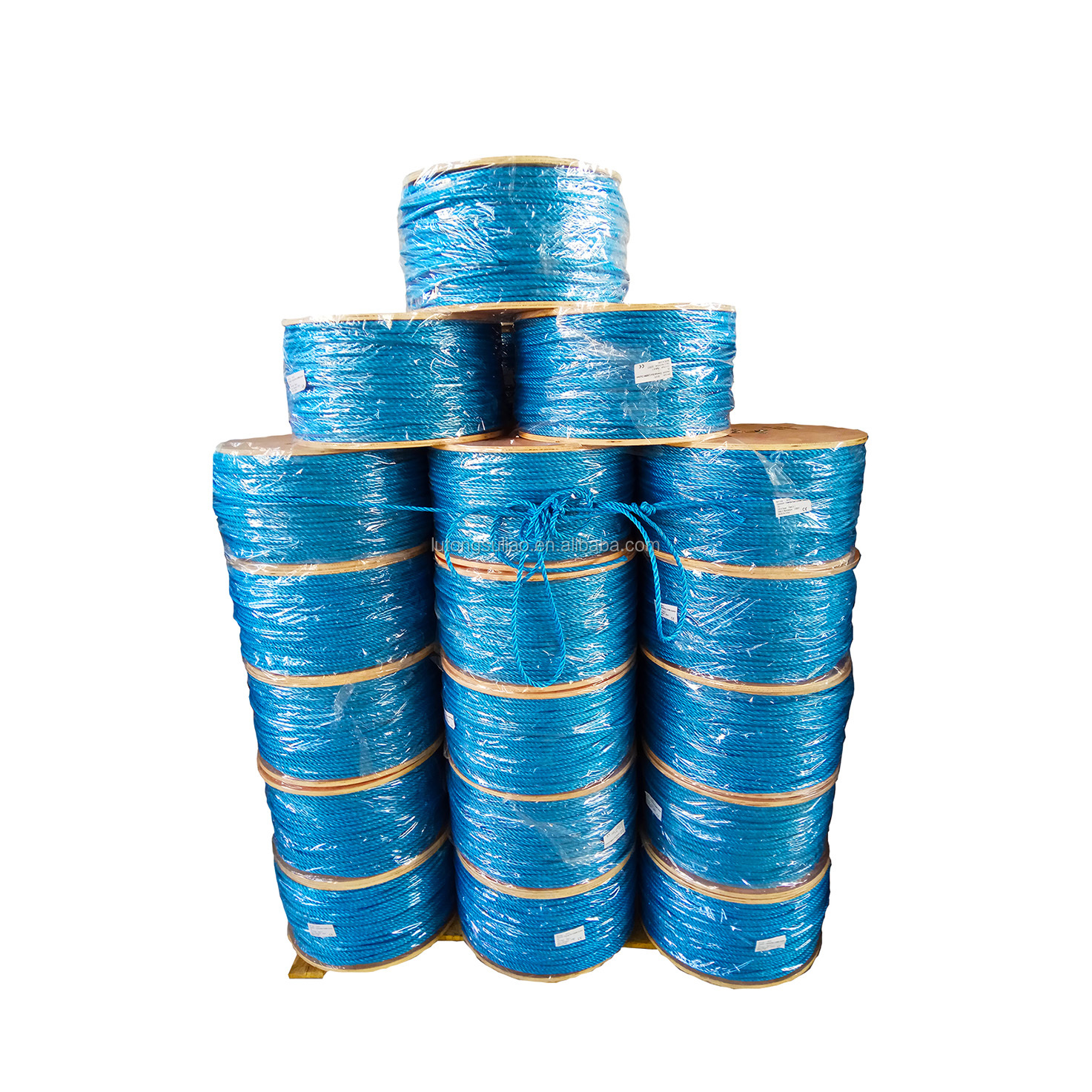 100% new material Anti-uv additive high breaking strength without knot 6mm blue telecom drawing rope for cable ducting