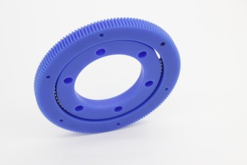 Plastic bearing with external gear
