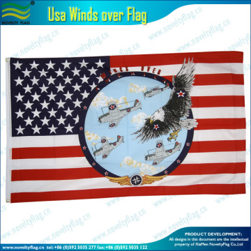 USA wings over flags