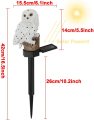 Lampu LED Solar Resin Owl dengan taruhan