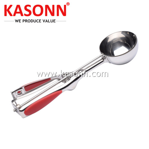 Stainless Steel Ice Cream Spoon with Silicone Handle