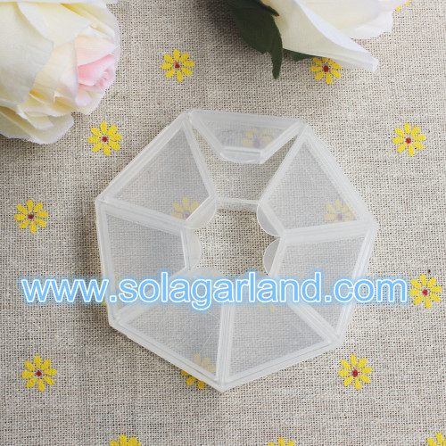 7/8 Grid Clear Plastic Round Jewelry Bead Organizer Box Storage Container Case