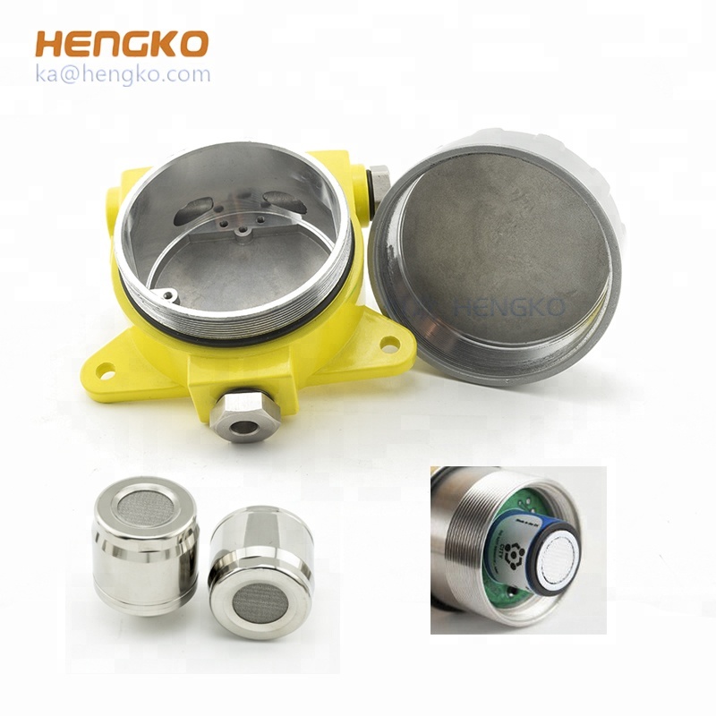 Porous sintered stainless steel flameproof filter nitrogen dioxide gas sensor housing with filter disc