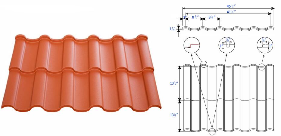 Color glaze steel corrugated roof roll forming machine