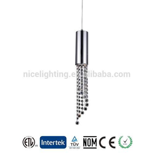 LED GU10 pendant lamp, crystal hanging lamp, indoor metal decoration lighting