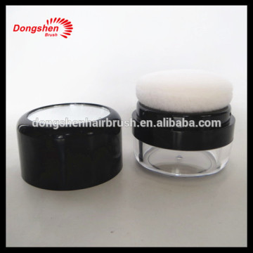 Puff jar, black matte makeup puff jar,powder container jar plastic jar