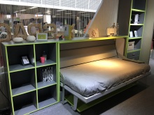 Horizontal pull down wall bed kit