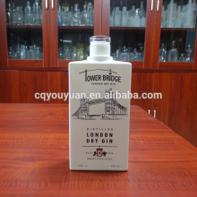 350ml rectangular white vodka bottle glass sprayed