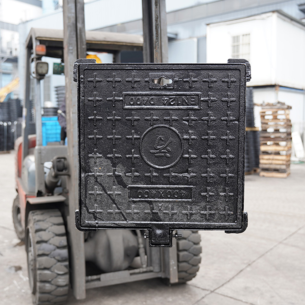 Tapa de registro de hierro dúctil para pozo cuadrado 400x4002 Square Well Ductile Iron Manhole Cover 400x4002