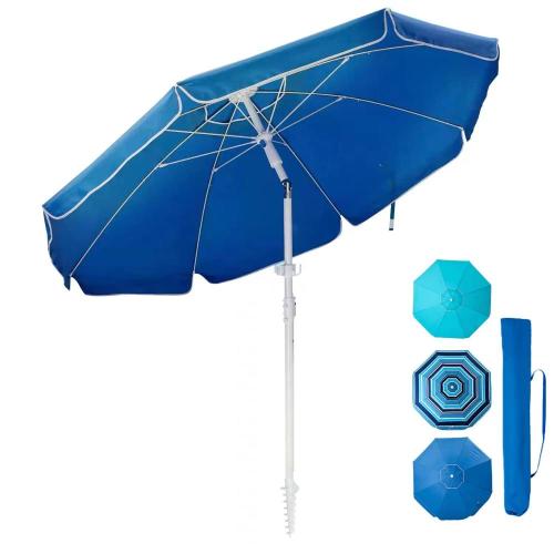 6.5ft Portable Windproof Sunshade Parasol for Beach