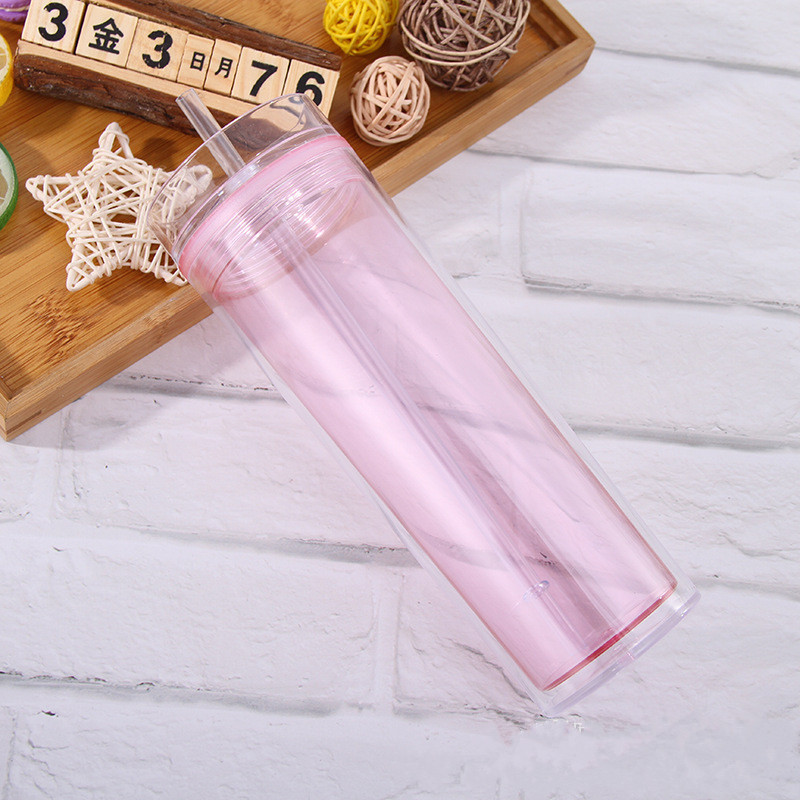 16 oz Plastic Double Wall Tumbler Insulation Drinking Cups Mugs Drink Mug Travel tumbler Plastic Mug