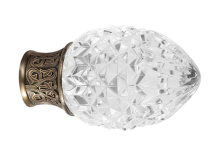 Crystal pinecone-shaped head Curtain Rods