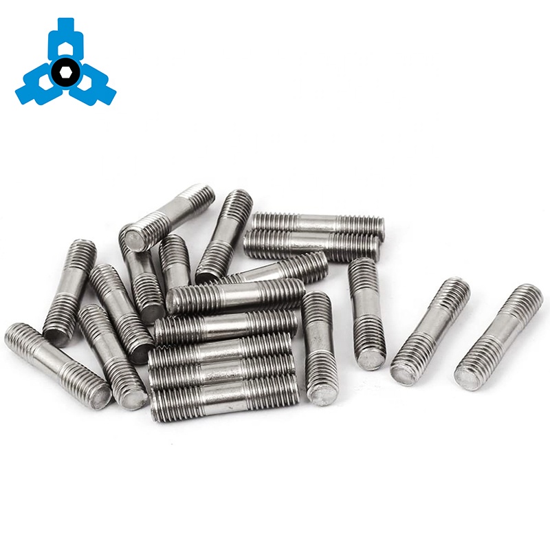 DIN939 Double End Threaded Rods Stud Bolts Stainless Steel OEM Stock Support