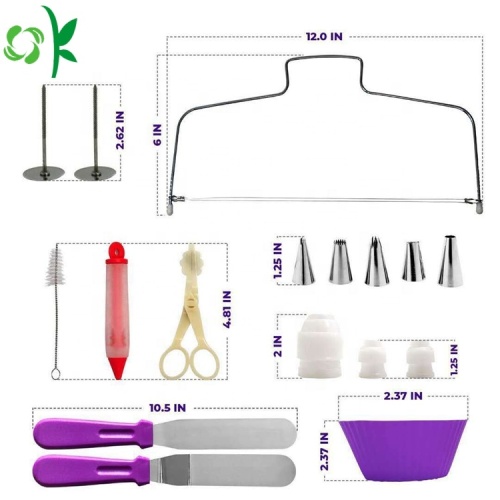 Kits d&#39;outils de décoration de gâteaux multifonctions en silicone