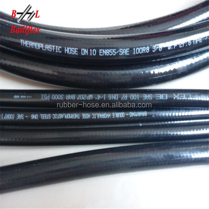 SAE 100 R2A DIN EN 853 2ST smooth cover hydraulic hose from BAILI HOSE