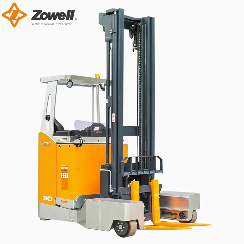 aisle width side moving electric multi-directional forklifts