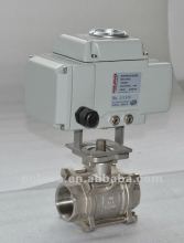 Electric three piece inner thread ball valve dn40