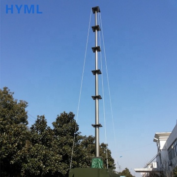 Heavy Duty Telescoping Telecommunication Antenna Tower Mast in Shelter