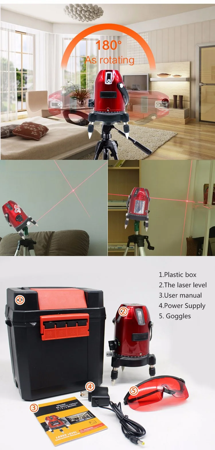 Construction Auto Self Leveling Rotary Cross Multi Line Cheap Plastic Digital Brand Laser Levels Ce Outdoor 360 Degree Prices