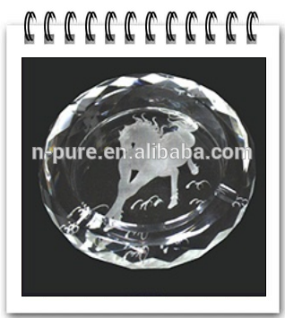 K9 Clear Etched Square Crystal Glass Ashtray,crystal ashtray