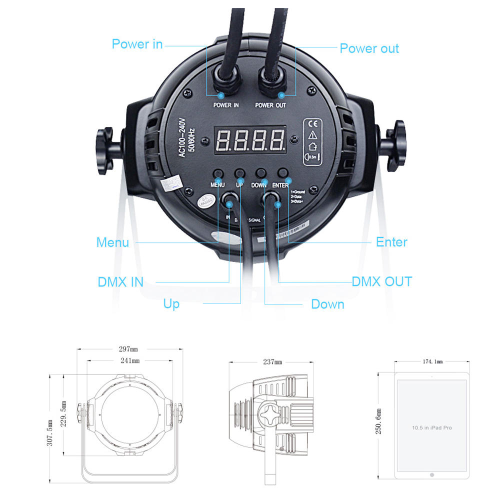 Big Dipper 200W COB 2in1 Warm 100w  +white 100w Led Par Light,Warm white Led stage light,Led studio light  LC002-H