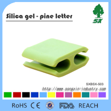 Promotional FDA approved Silicone cable organizer/ Earphone cable holder with various colors