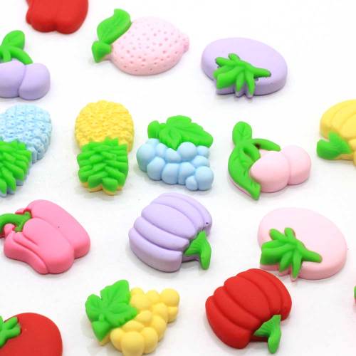 Mixed Resin Design Flatback Vegetable Fruit Cabochon Beads Handmade Ornament Accessory Hairpin Making Diy Jewelry