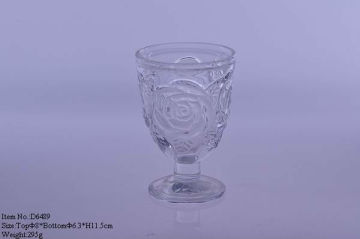 Rose pattern Wine Glass