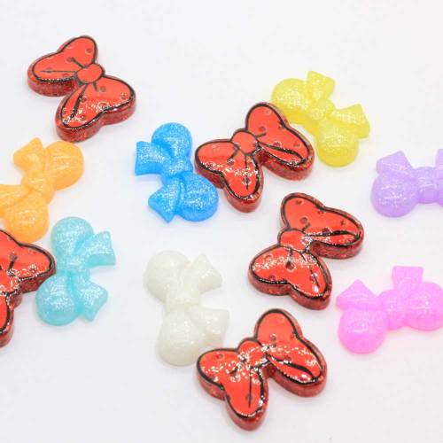 En gros 100 Pcs / Lot Assortiment De Résine Papillon Cabochons Flatback Dos Plat Résine Papillon Cabines Cheveux Arc Centre Artisanat Fabrication