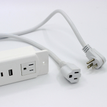 White Recessed Electrical Outlet with Two Sockets