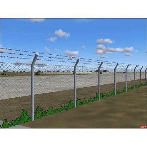 Steel picket fence airport west