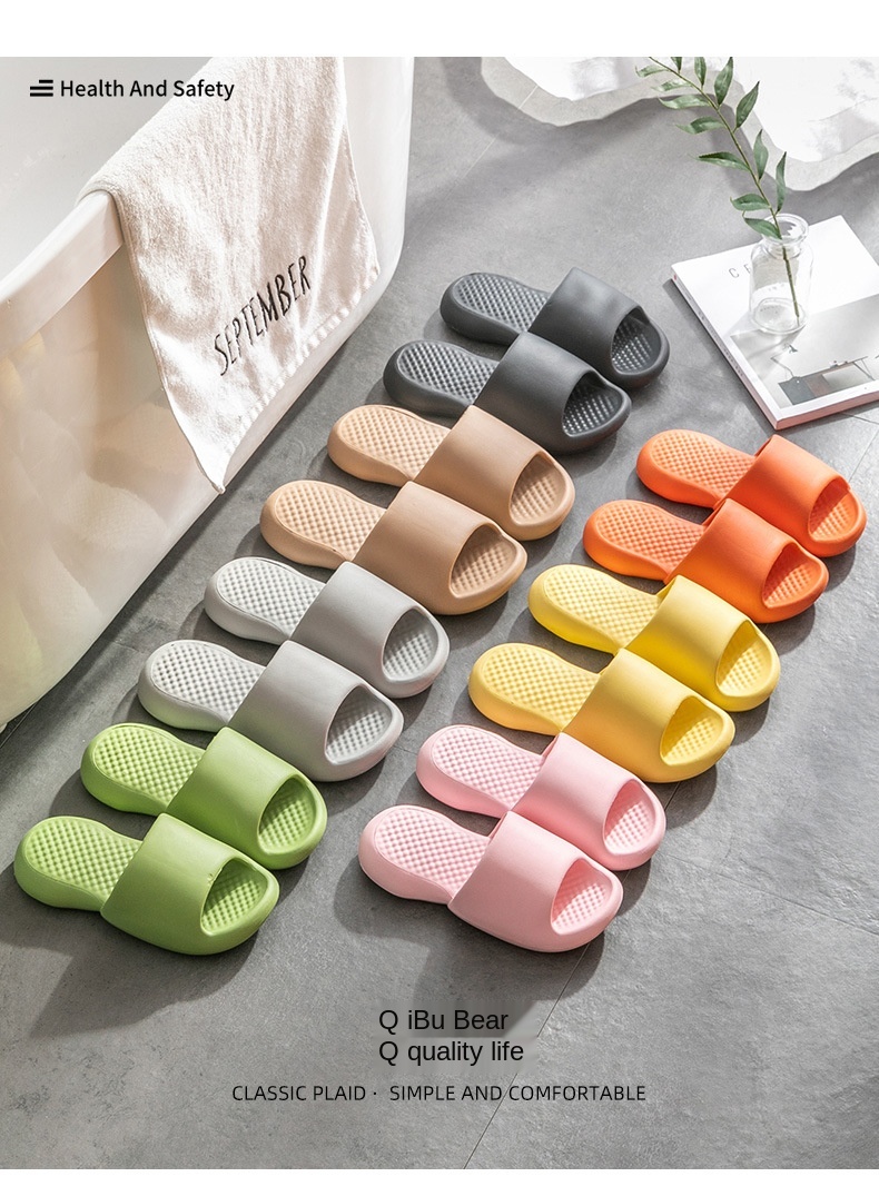 Fashion Super comfortable silent slippers EVA bathroom home slippers thick sole