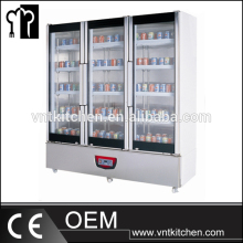 Commercial Direct Cooling 3 Glass Door Refrigerator Showcase