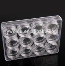 YIWU 12 Jar empty storage box Nails Art Case