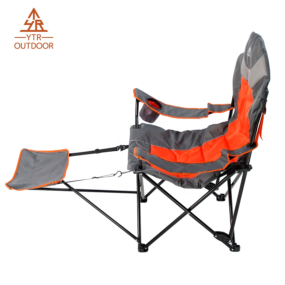 Outdoor Quad lazy camping chairs with adjustable Footrest Leisure Chair