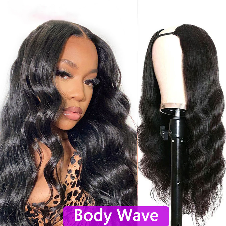 Fashion wholesale unprocessed 100% brazilian human Natural raw virgin  hair u-part Wigs for black women vendors