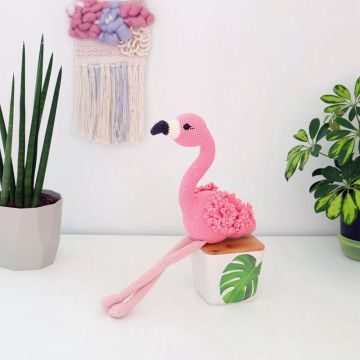 Hot Felling Flamingo Crochet Knit Παιχνίδι