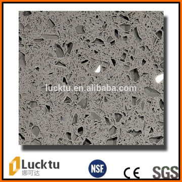grey color sparkle artificial quartz stone counter top slab