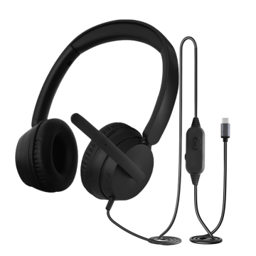 ENC noise cancelling computer wired headset
